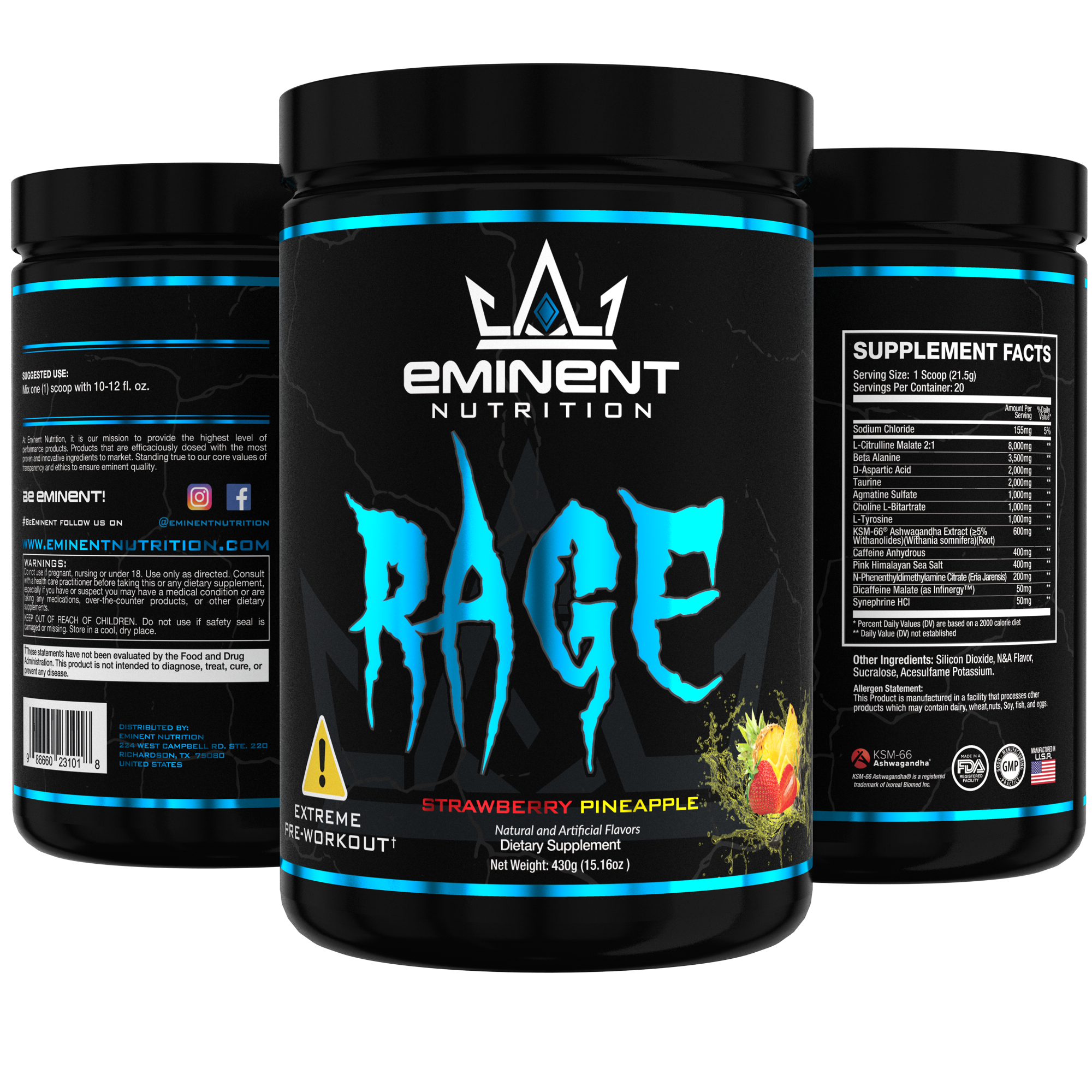 Strawberry Pineapple | Eminent Rage Extreme Pre-Workout-2