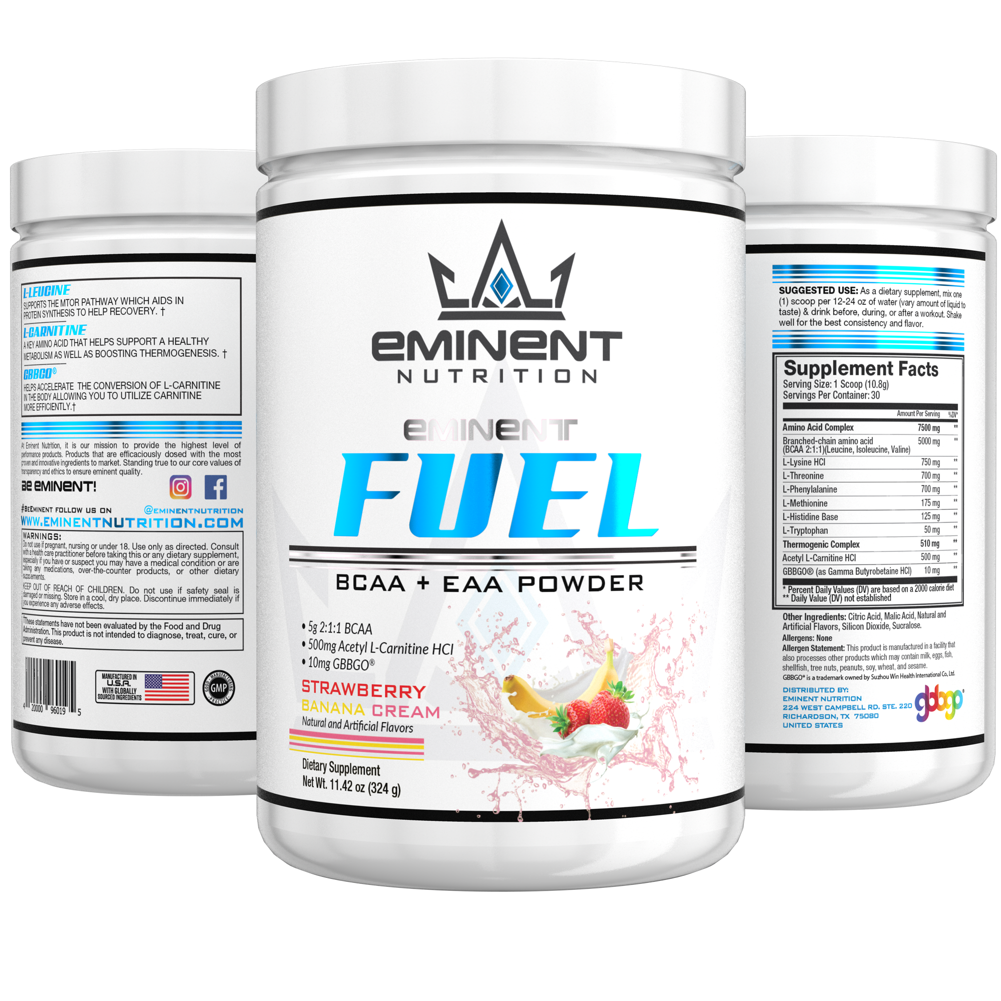 Strawberry Banana Cream Eminent Fuel BCAA + EAA-2