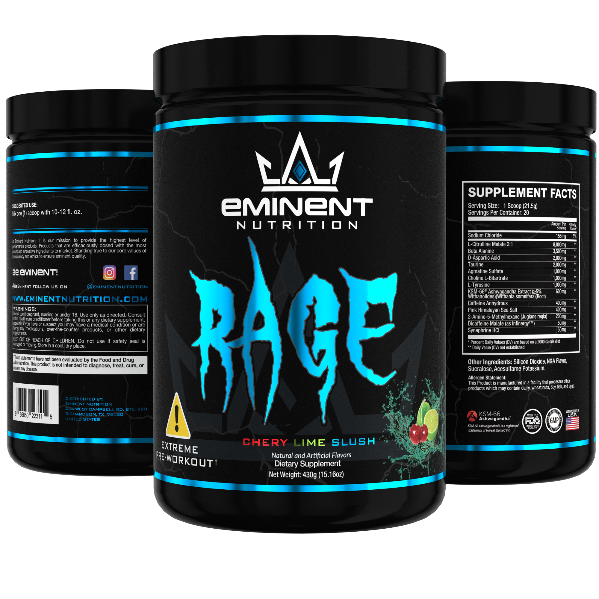 Cherry Lime Slush | Eminent Rage Extreme Pre-Workout